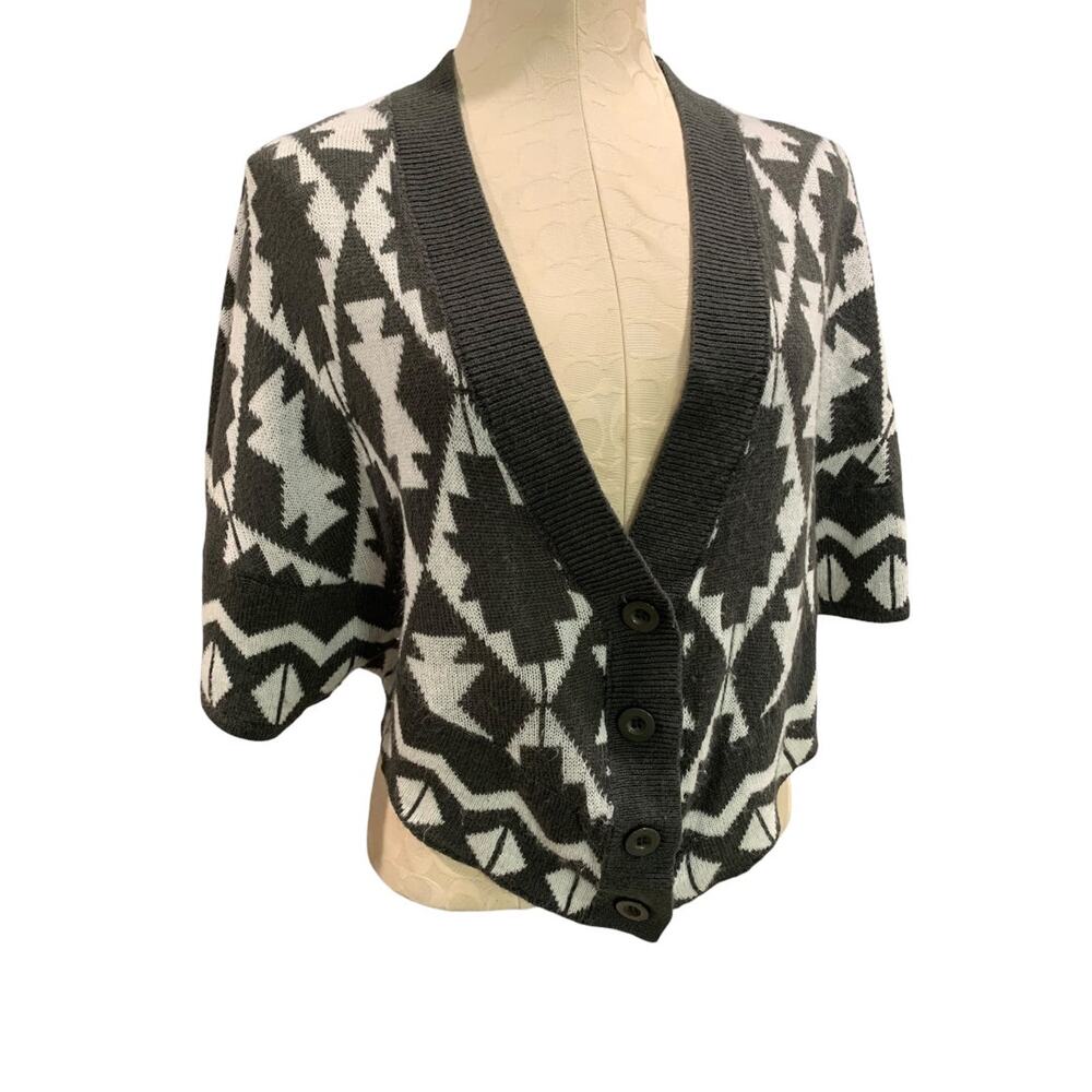 Small BlueJuice Womens Crop Cardigan V-Neck Soft